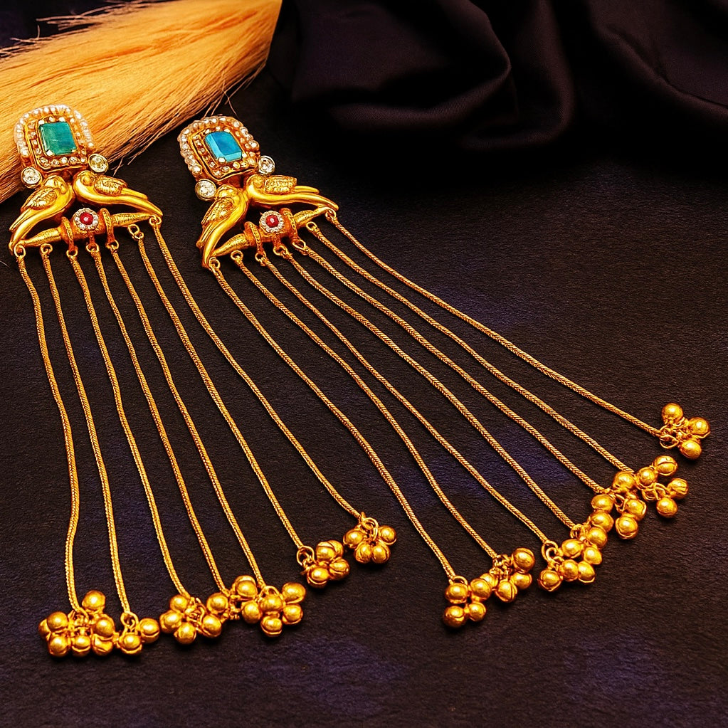 Indian Rajwada ghungroo jhumkas