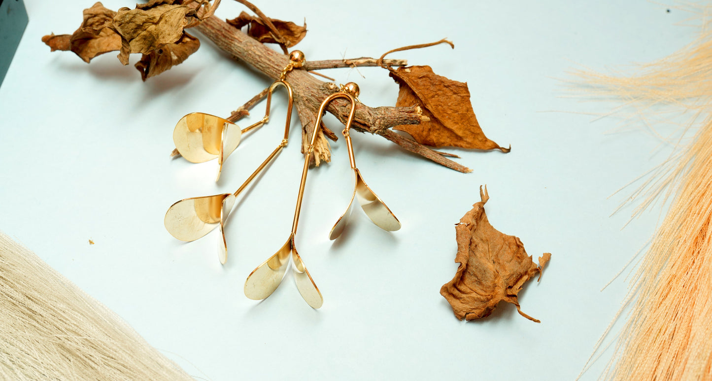 Golden Bell Chime Earings