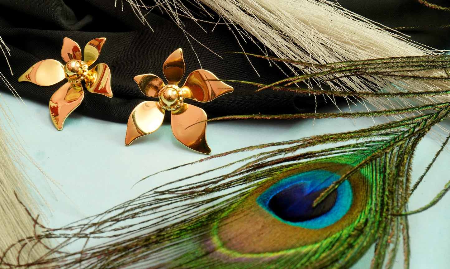 Golden Blossom Studs