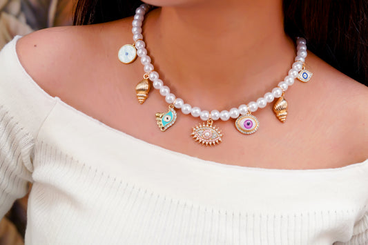 Ocean Pearl Charmscape Necklace