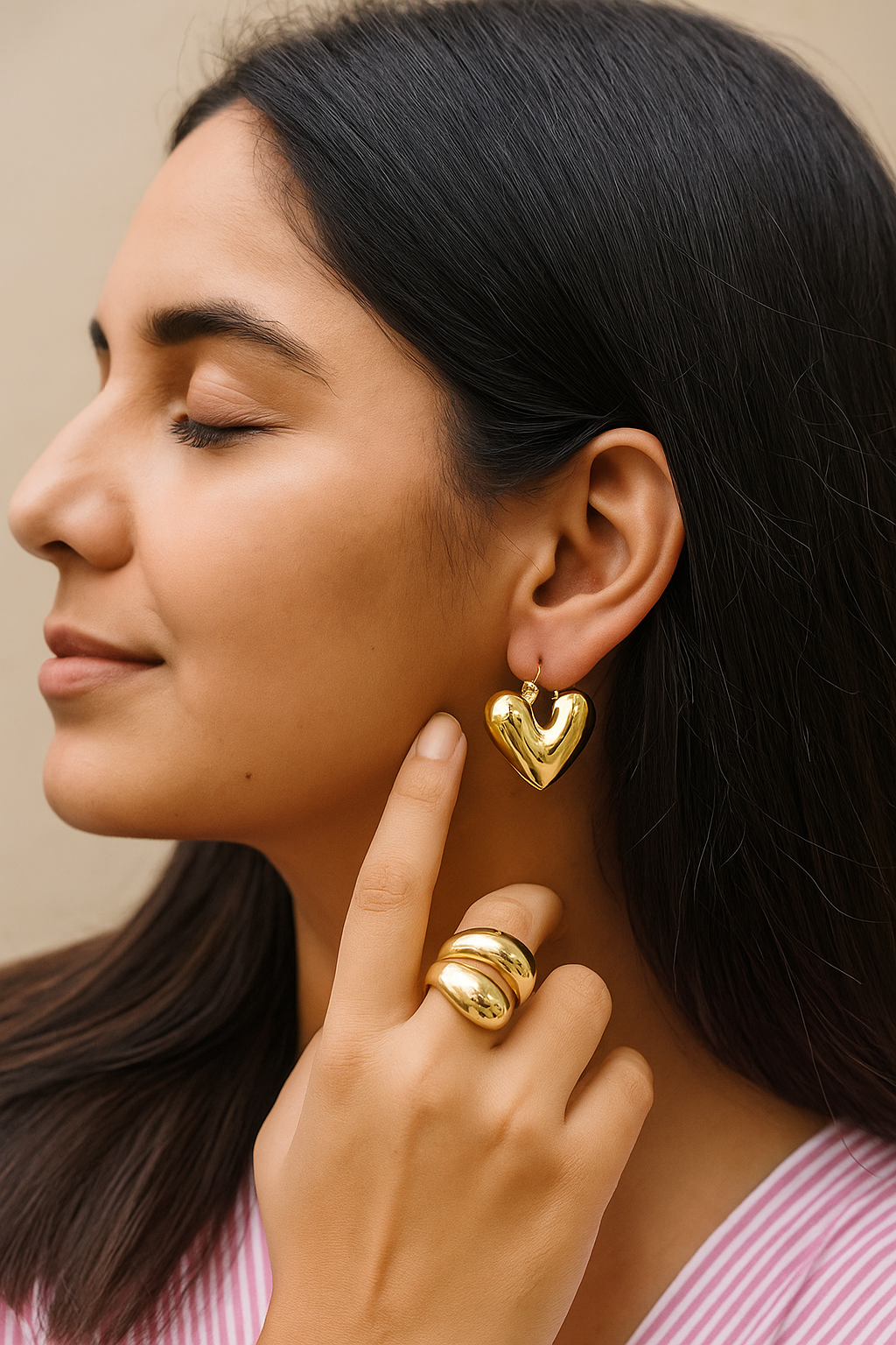 HeartHoop Earings