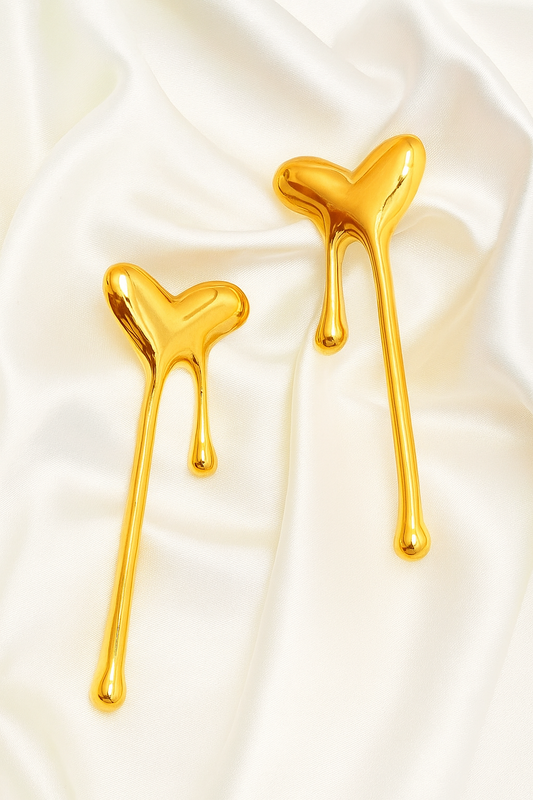 Heart-Melt Drop Earrings