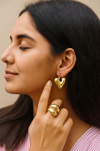HeartHoop Earings
